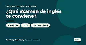 Comparativa TOEFL, IELTS y Duolingo English Test 2026